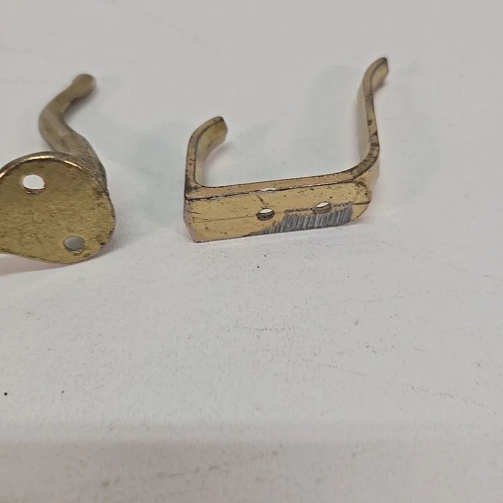 3 BRASS COLORED COAT HOOK